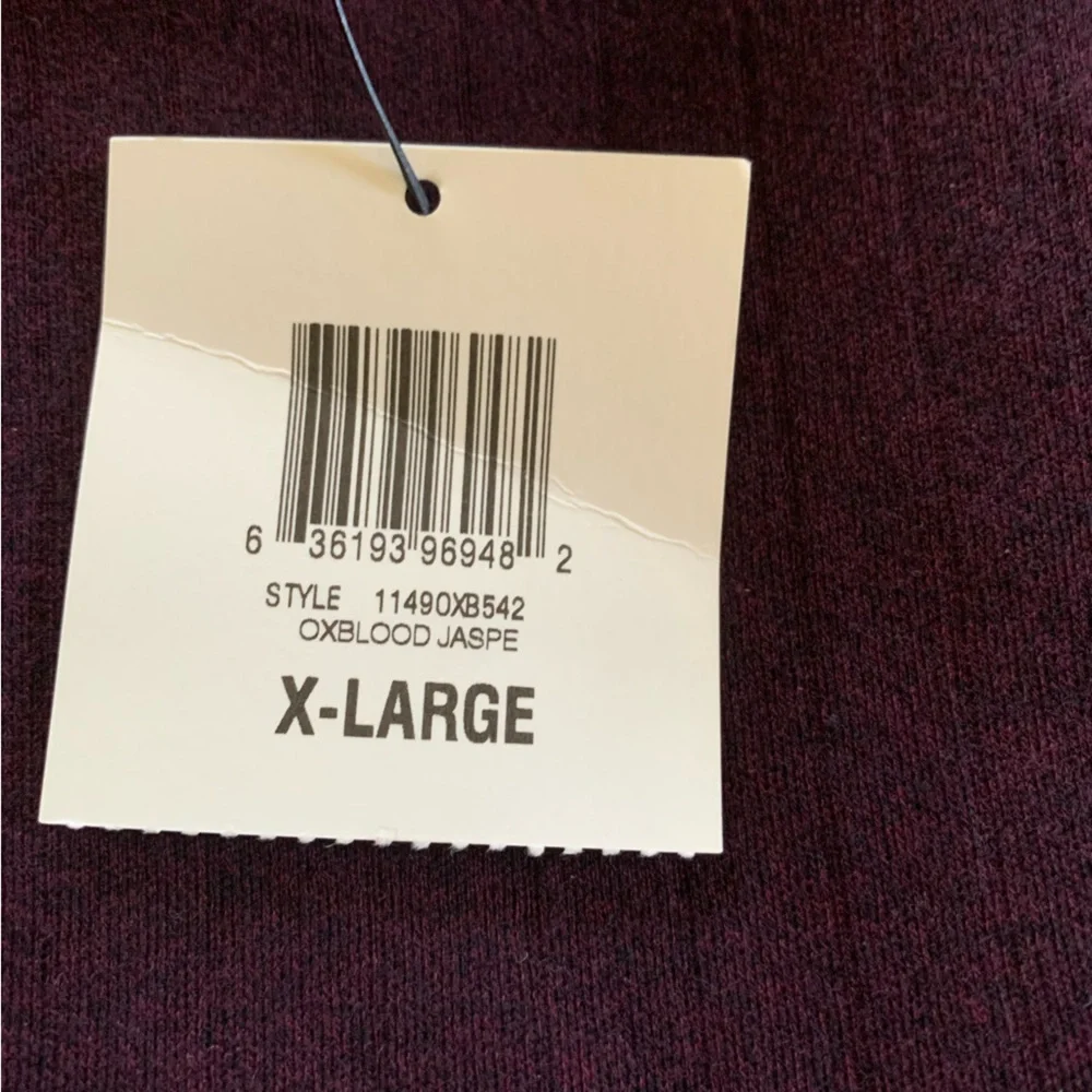 FREE🌟 NWT Alfani Mens Long Sleeve Crewneck Lightweight Sweater Maroon/Wine Red